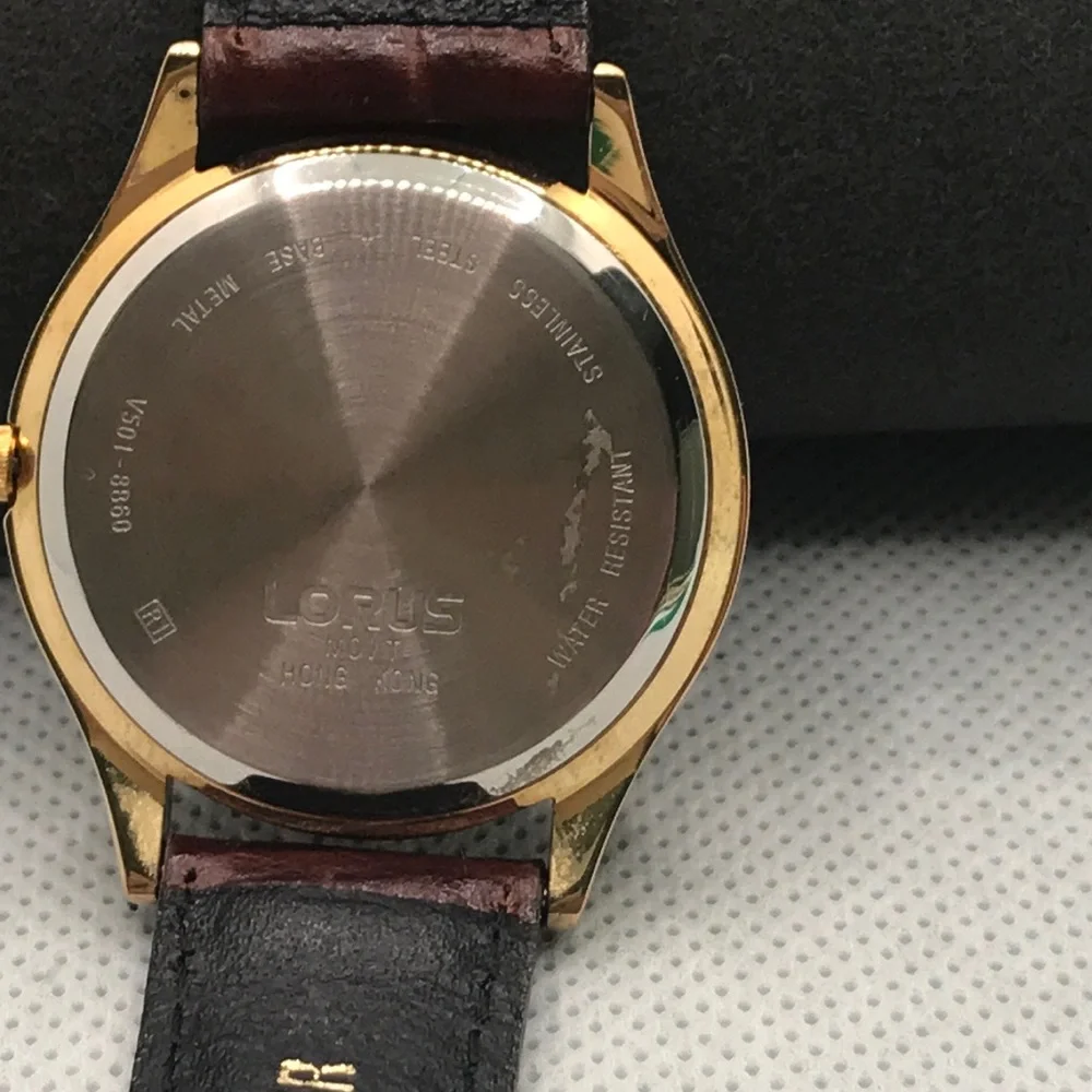 Lorus Disney Mickey Mouse WatchBrown Leather V501-8860